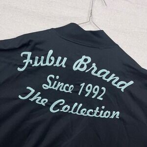 Vintage FUBU Brand Since 1992 The Collection Black Track Jacket Full Zip Size 4X
